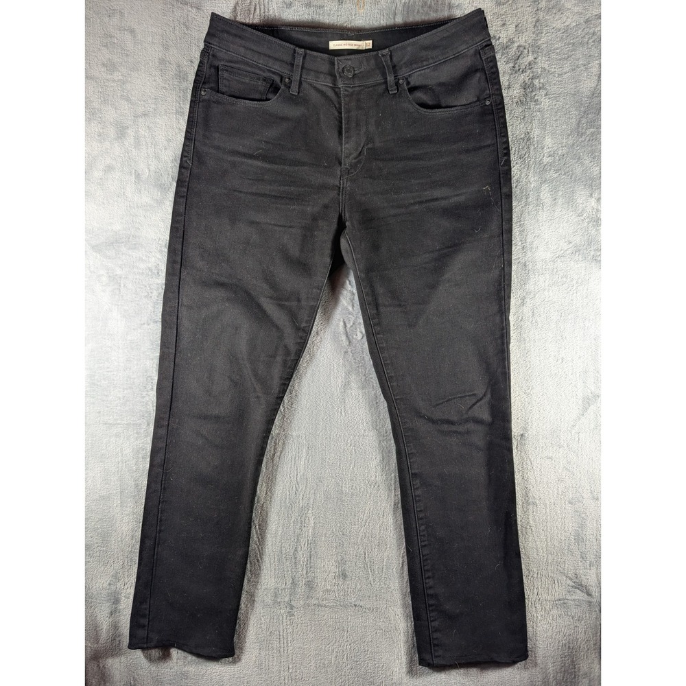 Levi's Classic Mid Rise Skinny Women's Black Denim Jeans Size 12M W31 L30